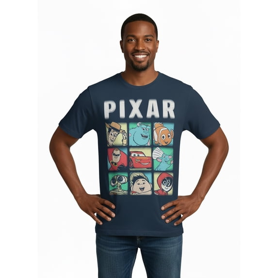 Disney Men's and Big Men's Pixar Greatest Graphic Tee with Short Sleeves, Sizes S-3XL