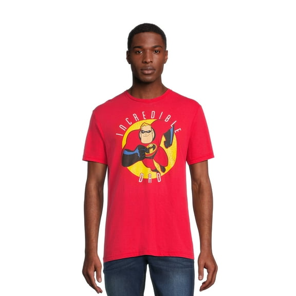Disney Men's and Big Men's The Incredibles Father's Day Graphic Tee, Size S-3XL