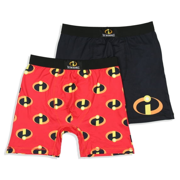 Disney Mens' 2 Pack The Incredibles Boxers Underwear Boxer Briefs