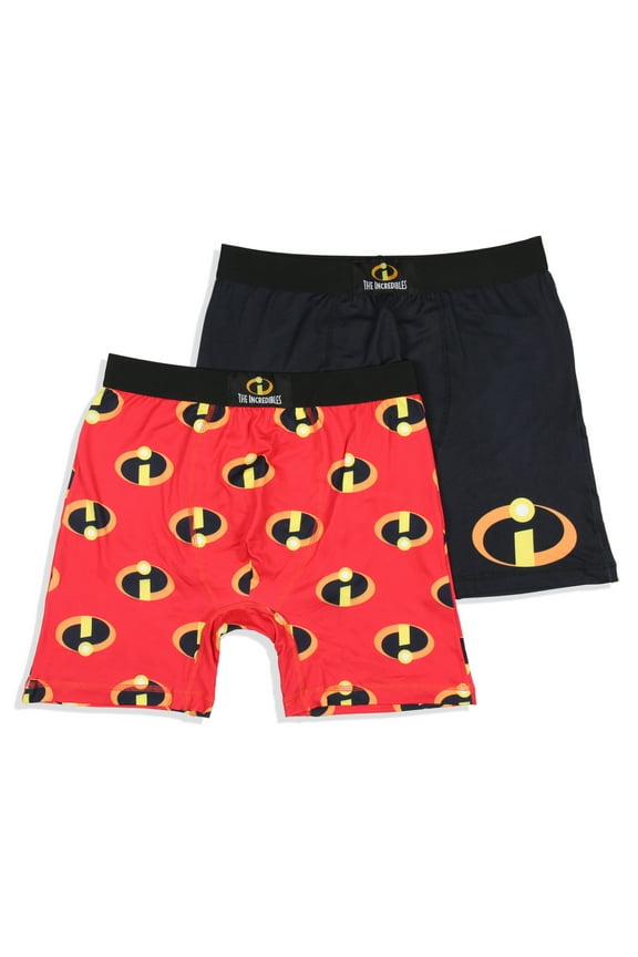 Disney Mens' 2 Pack The Incredibles Boxers Underwear Boxer Briefs