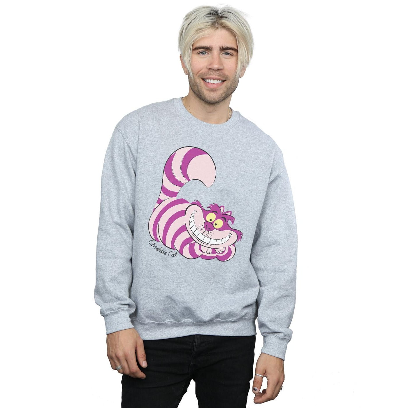 Disney Mens Alice In Wonderland Cheshire Cat Sweatshirt