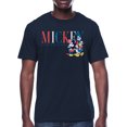 thumbnail image 1 of Disney Men's & Big Men's Americana Mickey & Friends Graphic Crew Neck Patriotic T-Shirt, USA Buddies, Sizes S-3XL, 1 of 6