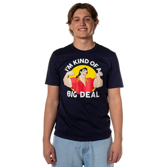 Disney Beauty and The Beast Men's Gaston I'm Kind Of A Big Deal Adult Short Sleeve Crewneck T-Shirt