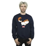Disney Mens Big Hero 6 Baymax Kitten Pose Sweatshirt