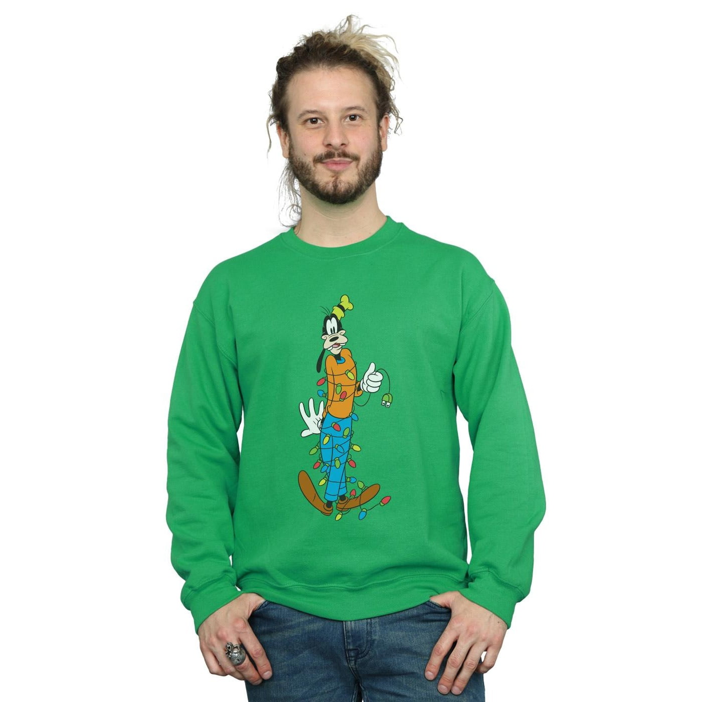 Disney Mens Goofy Christmas Lights Sweatshirt - Walmart.com