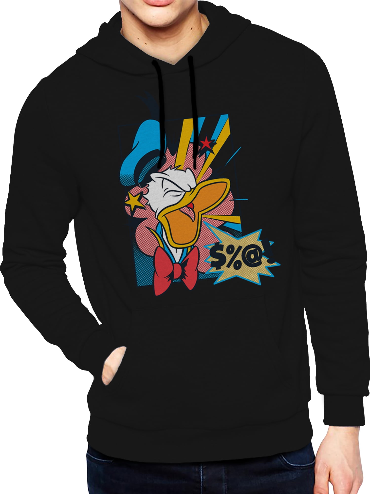Disney, Mens Graphic Hoodie Sweatshirt, Pop Donald, Sizes S-3XL