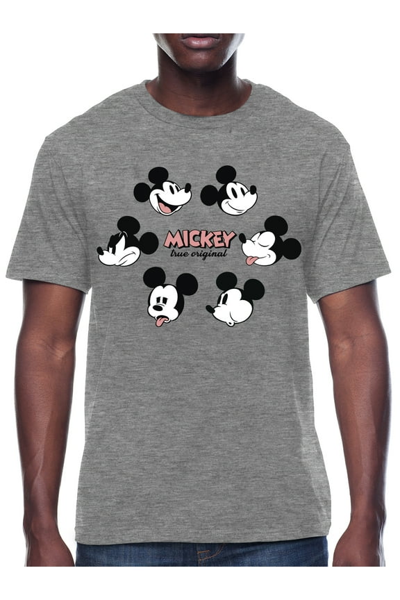 , Mens Graphic Tee, Mickey's Faces, Sizes S-3XL