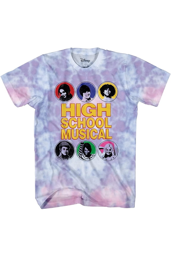 Mens High School Musical Shirt, Graphic Musical Cast T-shirt Tie Dye - M