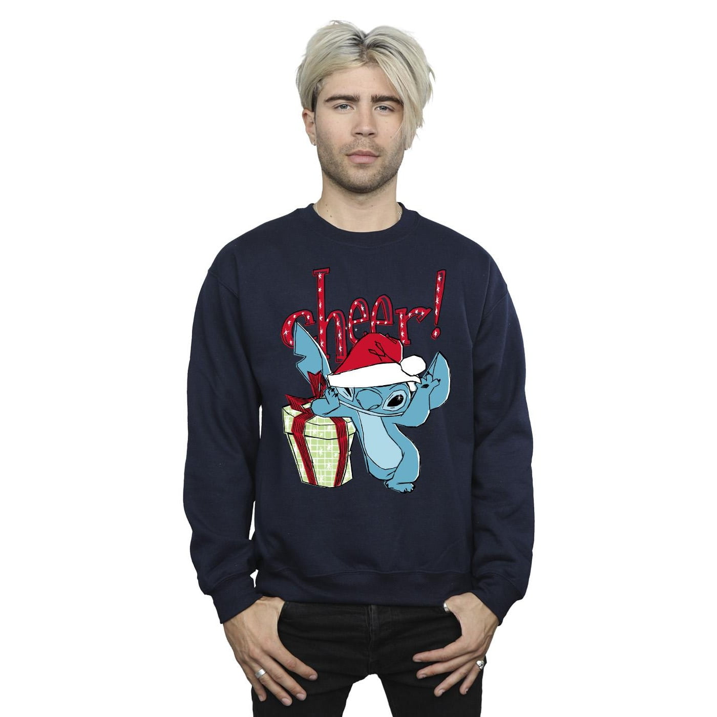 Disney Mens Lilo And Stitch Cheer Sweatshirt - Walmart.com