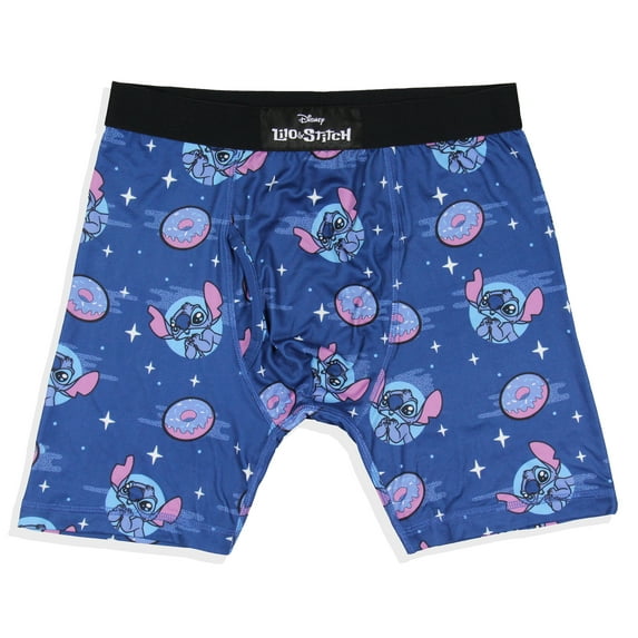 Disney Mens' Lilo and Stitch Donuts Tag-Free Boxers Underwear Boxer Briefs