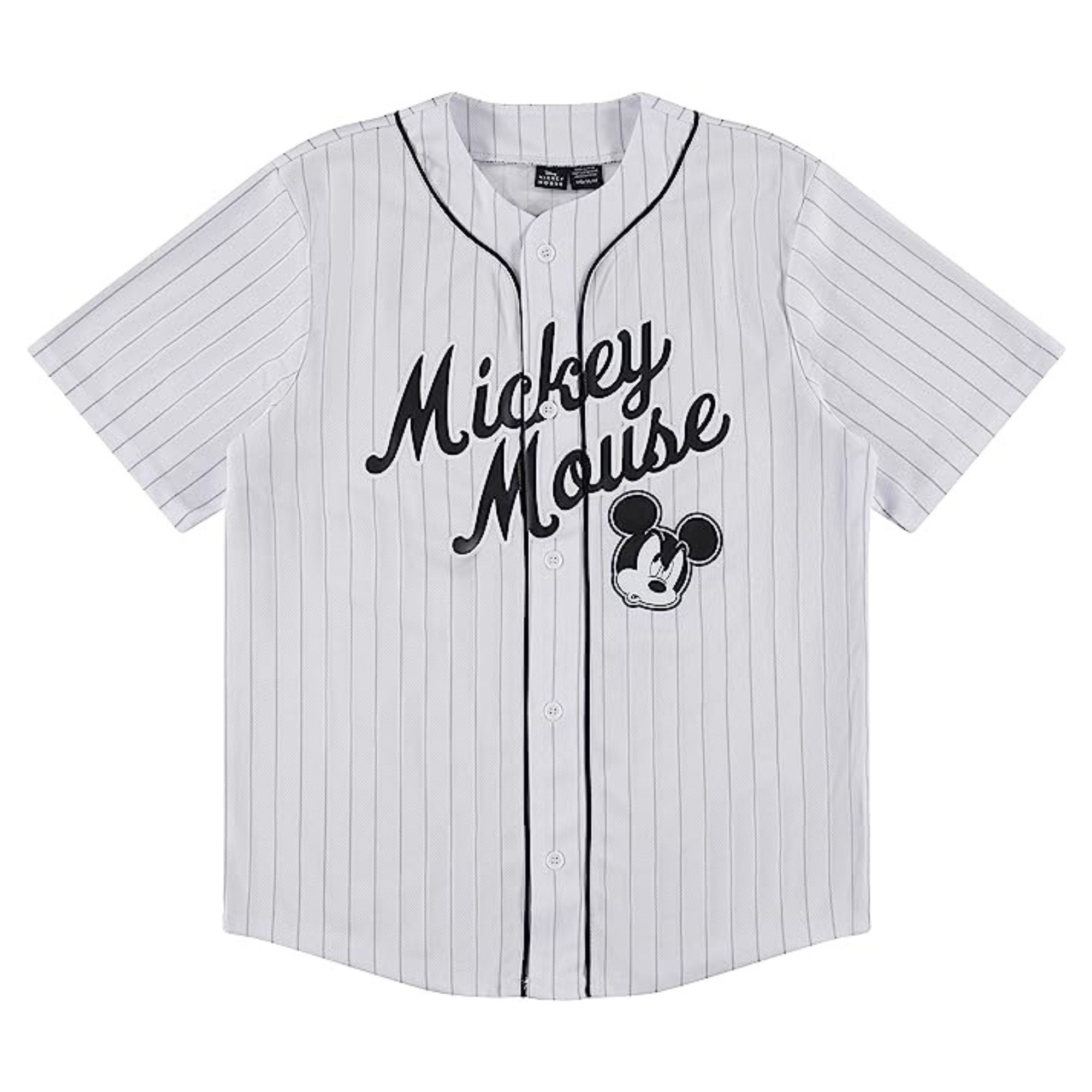 Disney Mens Mickey Mouse Baseball Shirt, Classic Printed Jersey Shirt
