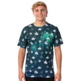 thumbnail image 1 of Disney Mens' Mickey Mouse Faces in Space Sublimated All-Over Print T-Shirt, 1 of 5