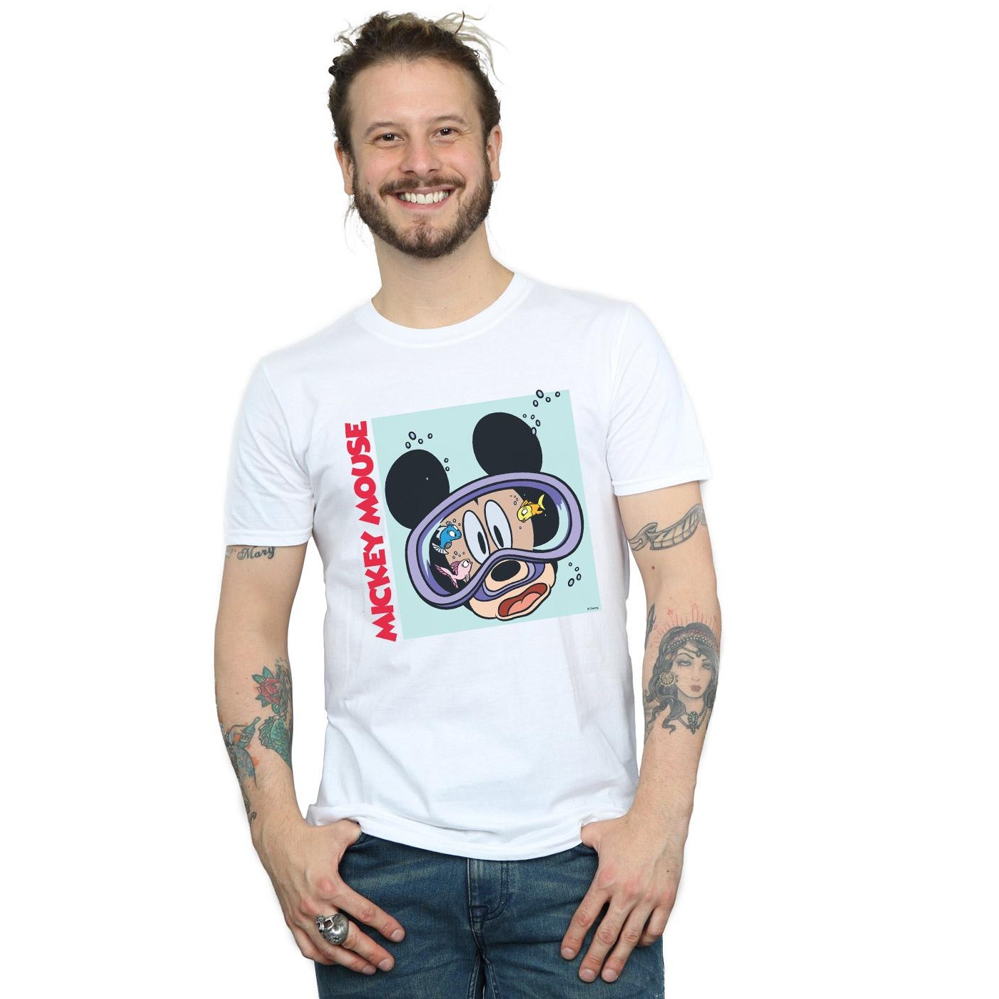 Disney Mens Mickey Mouse Under Water T-Shirt - Walmart.com