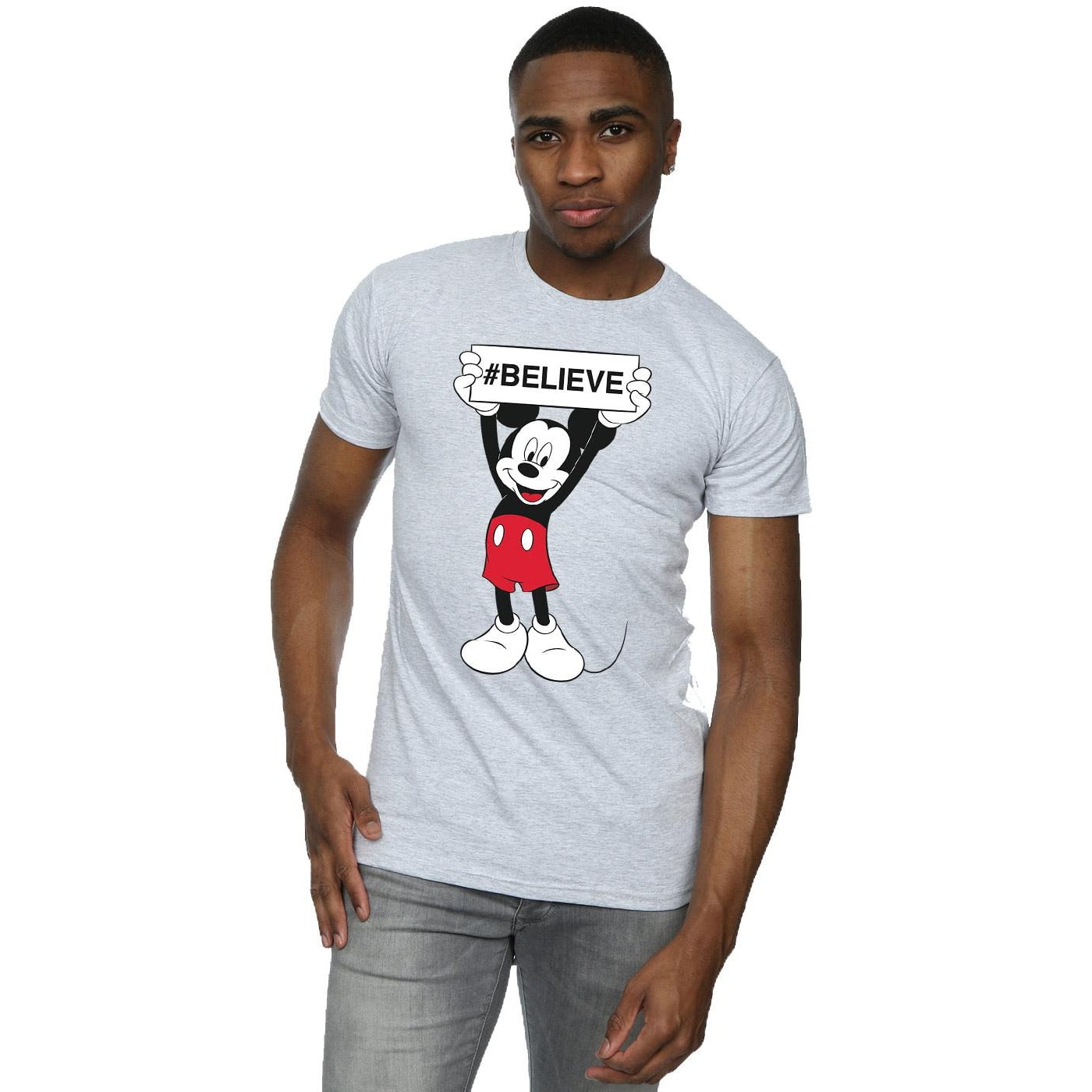 Disney Mens Mickey MouseBelieve T-Shirt - Walmart.com