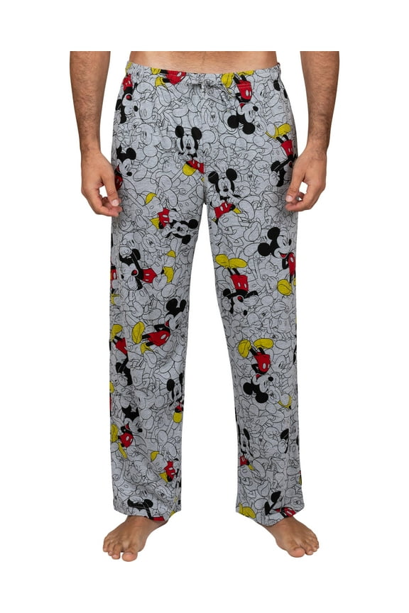 Mens Pants Fun Print Pajama Lounge Pants Joggers, Gray, Size: XLarge