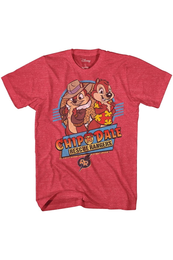 Disney Mens' Rescue Rangers Chip and Dale 90's T-Shirt (Medium)