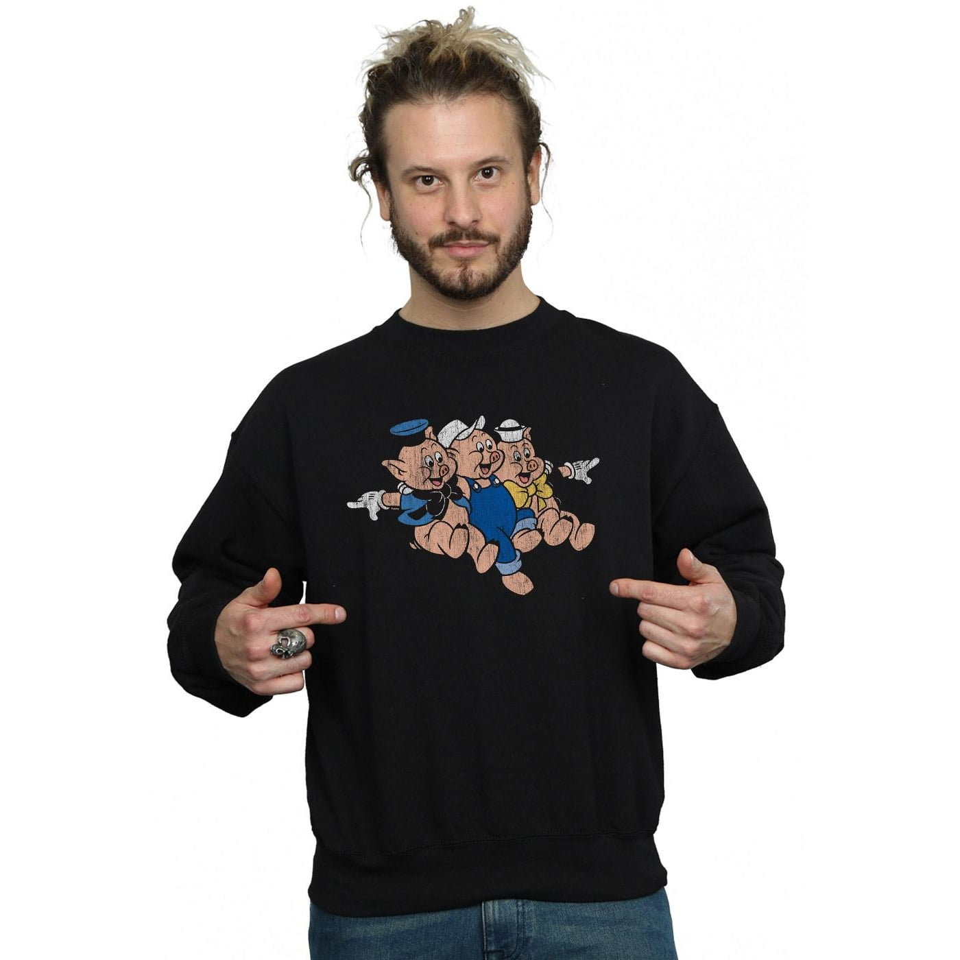 Disney Mens Three Little Pigs Jump Sweatshirt - Walmart.com