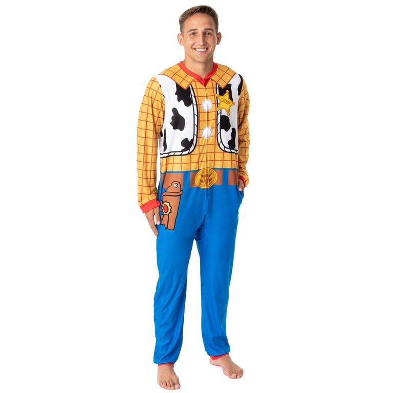 Disney Mens Toy Story Movie Sheriff Woody Costume Footless Union Suit