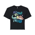 thumbnail image 1 of Disney - Mermaid Energy  - Juniors Cropped Cotton Blend T-Shirt, 1 of 4