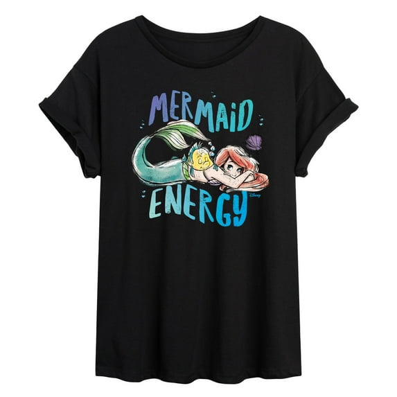 Disney - Mermaid Energy - Juniors Ideal Flowy Muscle T-Shirt