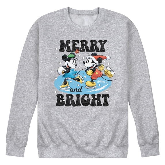 Disney - Mickey and Minnie Merry and Bright Ice Skating Graphic Fleece Sweatshirt