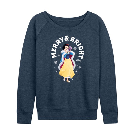 Disney - Merry And Bright Snow White - Women's Lightweight French Terry Long Sleeve Shirt