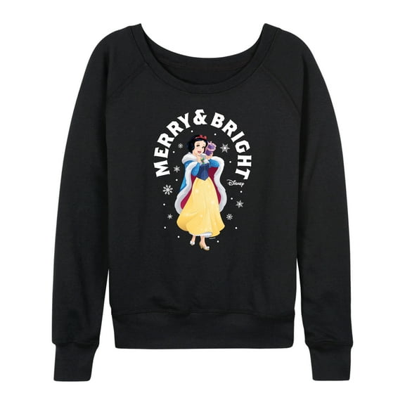 Disney - Merry And Bright Snow White - Women's Lightweight French Terry Long Sleeve Shirt