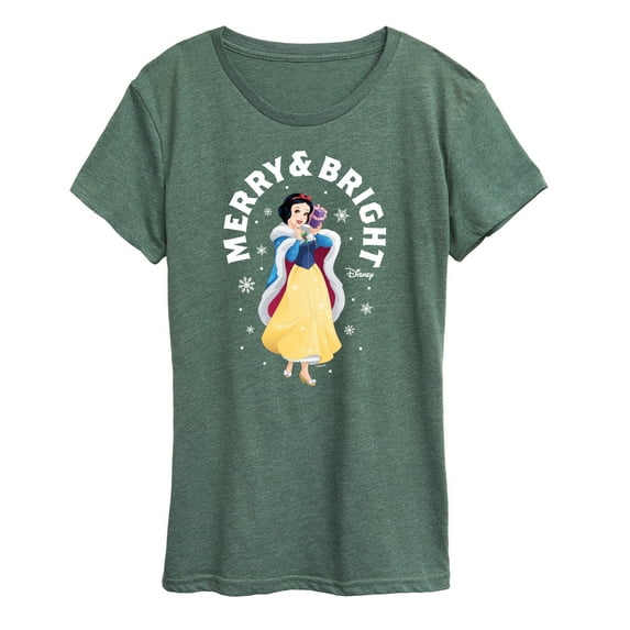 Disney - Merry And Bright Snow White - Women's Short Sleeve Graphic T-Shirt