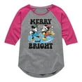 thumbnail image 1 of Disney - Merry And Bright - Toddler & Youth Girls Raglan Graphic T-Shirt, 1 of 4