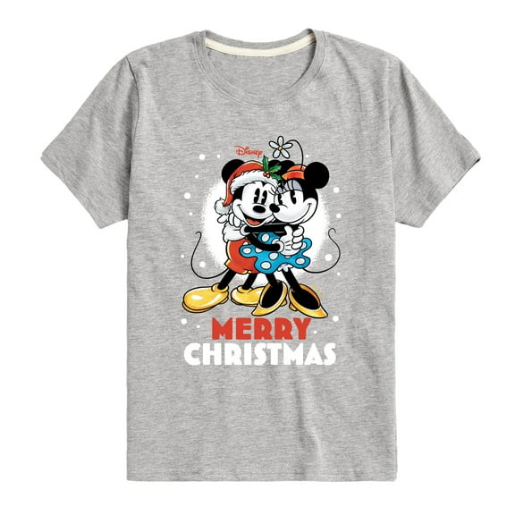 Disney - Merry Christmas Mickey And Minnie - Toddler Short Sleeve Graphic T-Shirt