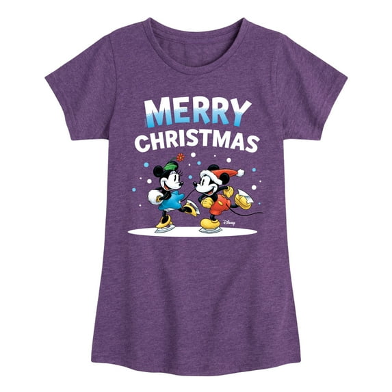 Disney - Merry Christmas - Toddler & Youth Girls Short Sleeve Graphic T-Shirt