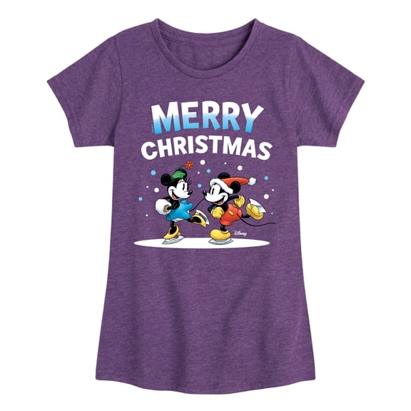 Disney - Merry Christmas - Toddler & Youth Girls Short Sleeve Graphic T-Shirt