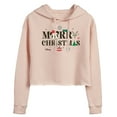 thumbnail image 1 of Disney - Merry Christmas With Icons - Juniors Cropped Pullover Hoodie, 1 of 5