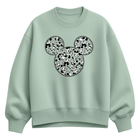 Disney - Meta Mickey - Women's Oversized Fleece Crew Sweatshirt