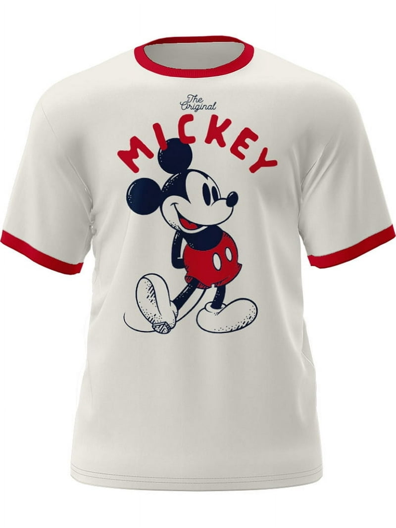 トップス Disney / SD Ringer T Disney Mickey Mouse Adult Ringer Tee Shirt, XS - XL (Unisex