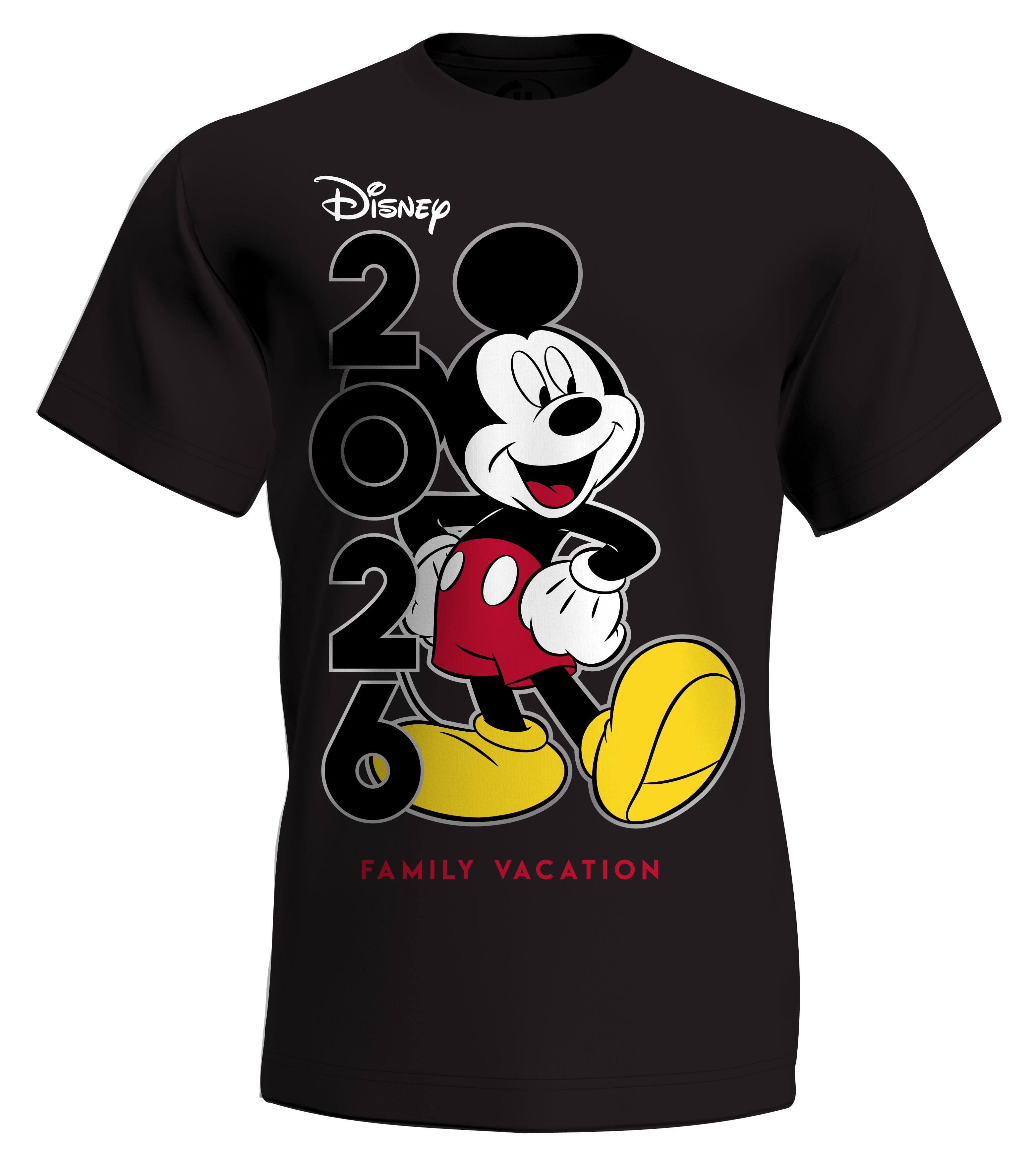 Disney Mickey 2026 Family Vacation Adult Tee Shirt, XS-2XL (Unisex)