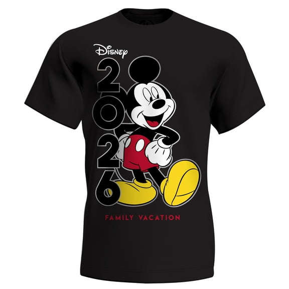Disney Mickey 2026 Family Vacation Adult Tee Shirt, XS-2XL (Unisex)
