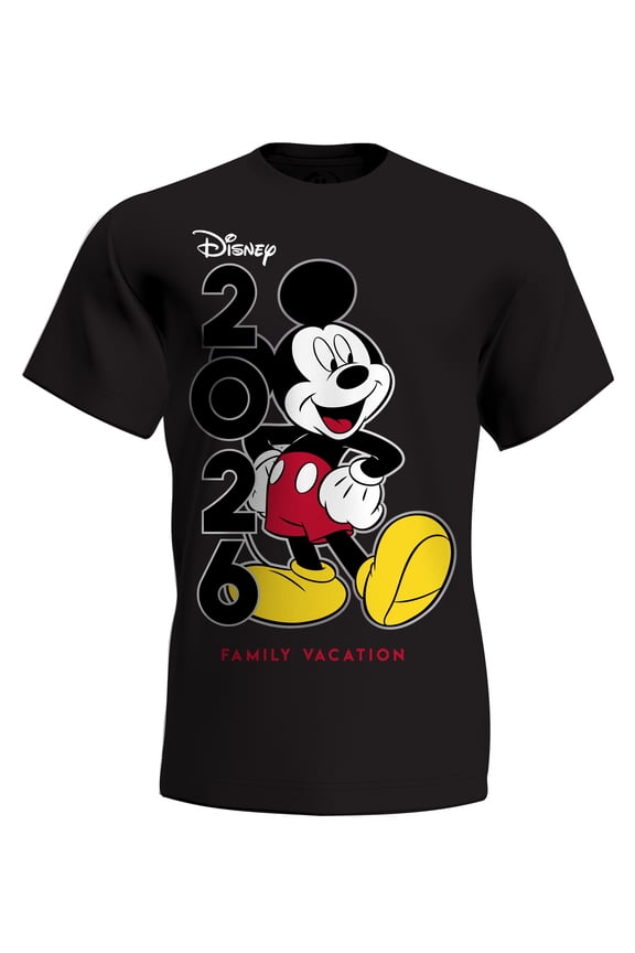 Mickey 2026 Family Vacation Adult Tee Shirt, XS-2XL (Unisex)