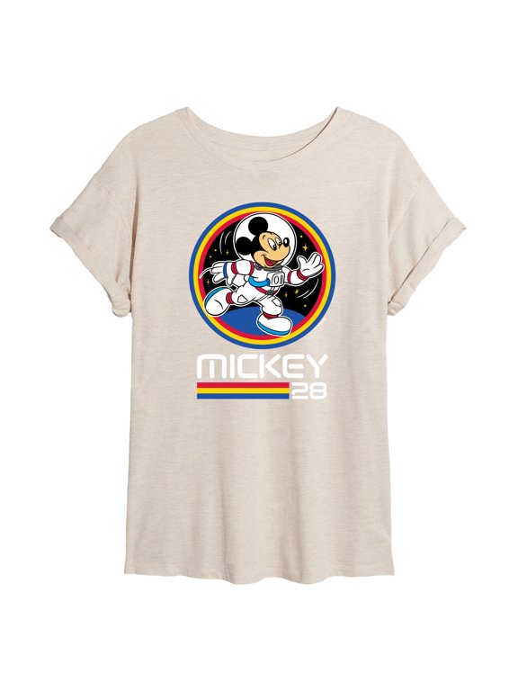 - Mickey 28 Space Badge Women's Relaxed Fit T-Shirt