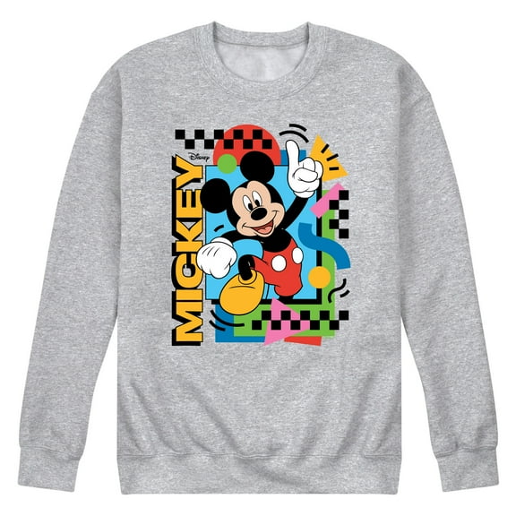 Disney - Mickey 90s Nostalgia - Men's Crew Neck Fleece Pullover