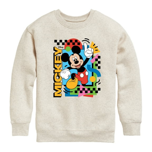 Disney - Mickey 90s Nostalgia - Toddler & Youth Crewneck Fleece Sweatshirt