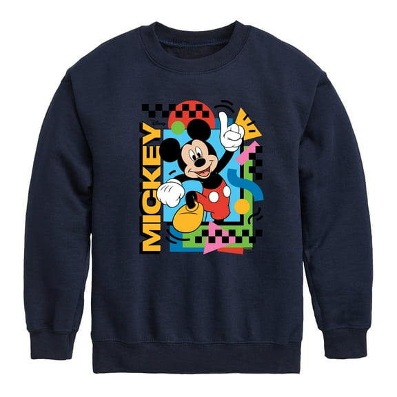 Disney - Mickey 90s Nostalgia - Toddler & Youth Crewneck Fleece Sweatshirt
