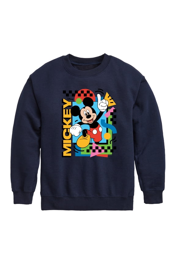 - Mickey 90s Nostalgia - Toddler & Youth Crewneck Fleece Sweatshirt