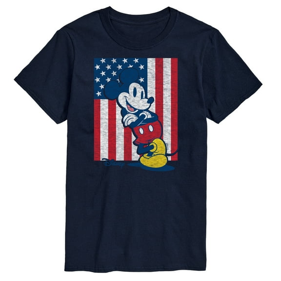Disney - Mickey American Flag - Men's Short Sleeve Graphic T-Shirt