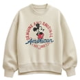 thumbnail image 1 of Disney - Mickey American Original - Women's Oversized Fleece Crew Sweatshirt, 1 of 4