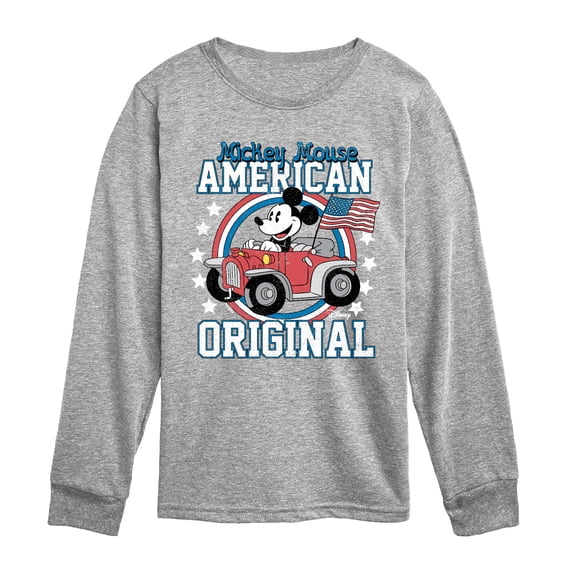 Disney - Mickey American Original - Youth Boys Long Sleeve Graphic T ...