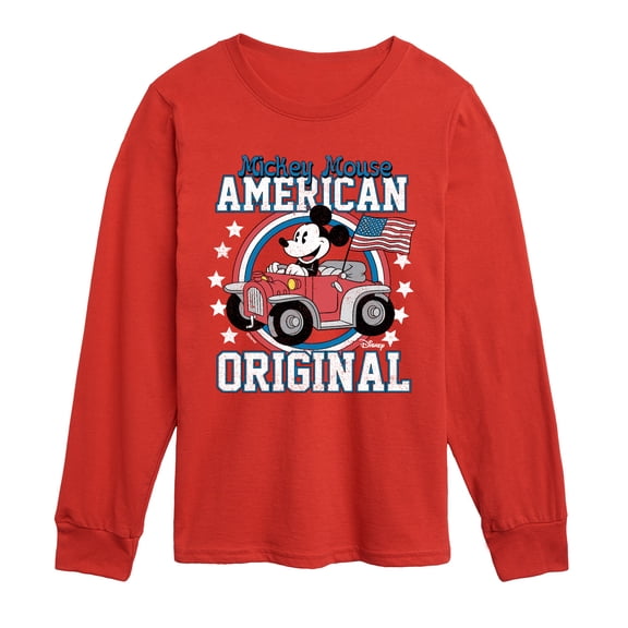 Disney - Mickey American Original - Youth Boys Long Sleeve Graphic T-Shirt