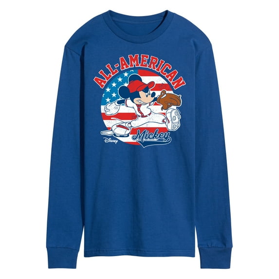 Disney - Mickey Americana Baseball - Men's Long Sleeve T-Shirt