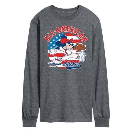 Disney - Mickey Americana Baseball - Men's Long Sleeve T-Shirt