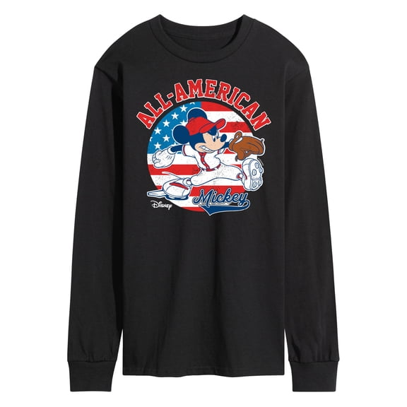 Disney - Mickey Americana Baseball - Men's Long Sleeve T-Shirt